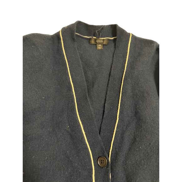 J crew wool and cashmere navy v neck sweater dress size xs - Picture 8 of 8